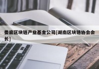 娄底区块链产业基金公司[湖南区块链协会会长]